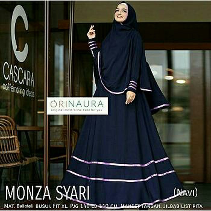 RG-27 GAMIS SYARI POLOS MODERN DRESS UMROH GAMIS UMROH BAHAN WOLFIS AKSEN GARIS BAWAH