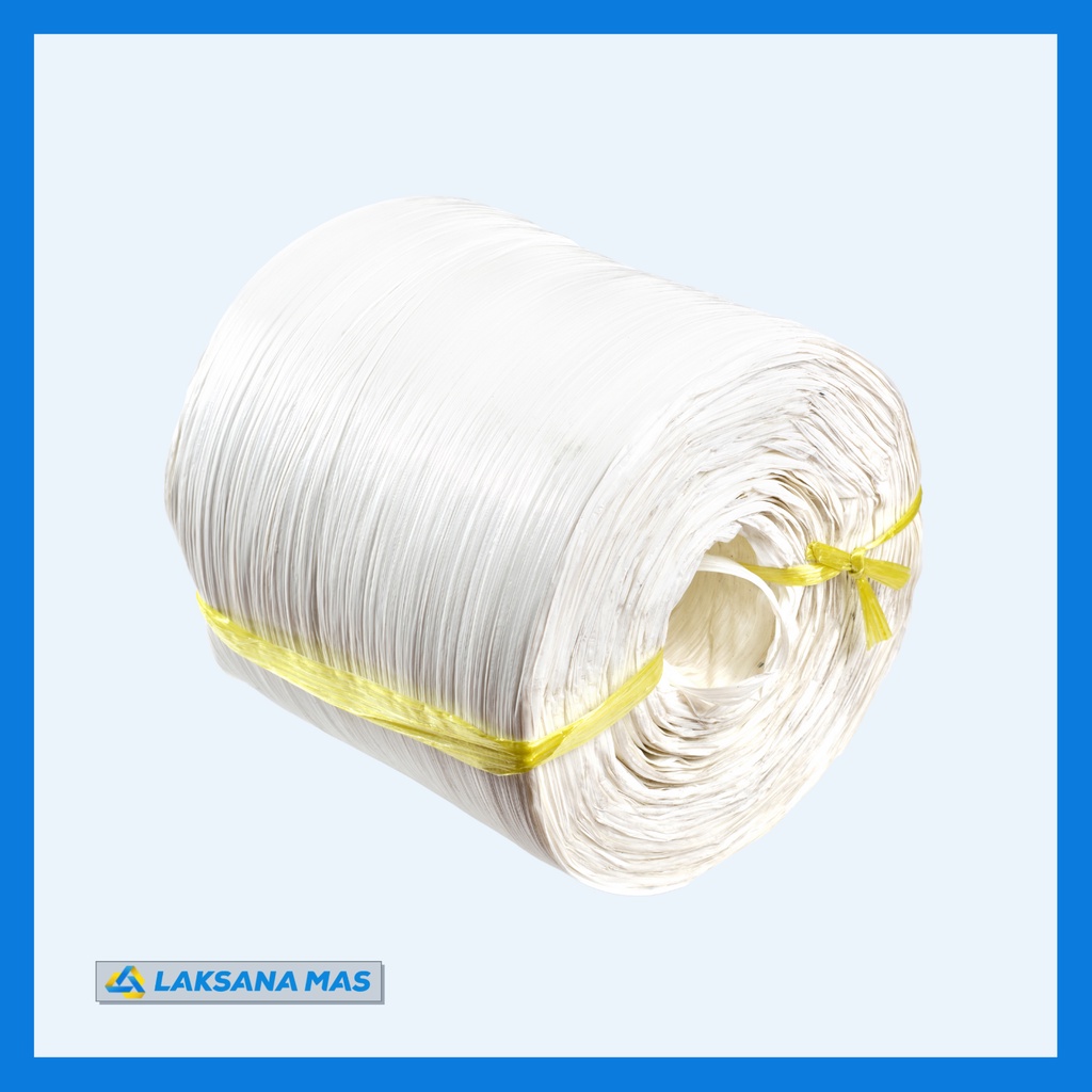 

YEN Tali Rafia Laksanamas Putih Susu 5KG Tali Plastik Jumbo 2.M, Kuat, Anti Air, Packing Grosir