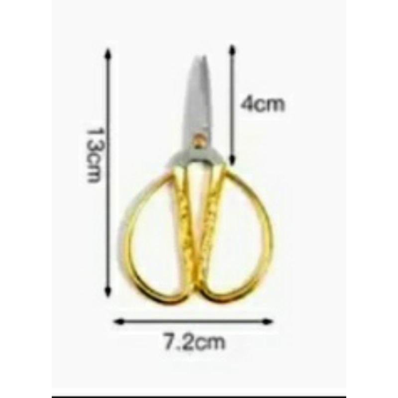 Gunting antik Kodok Emas Uk. 13 cm