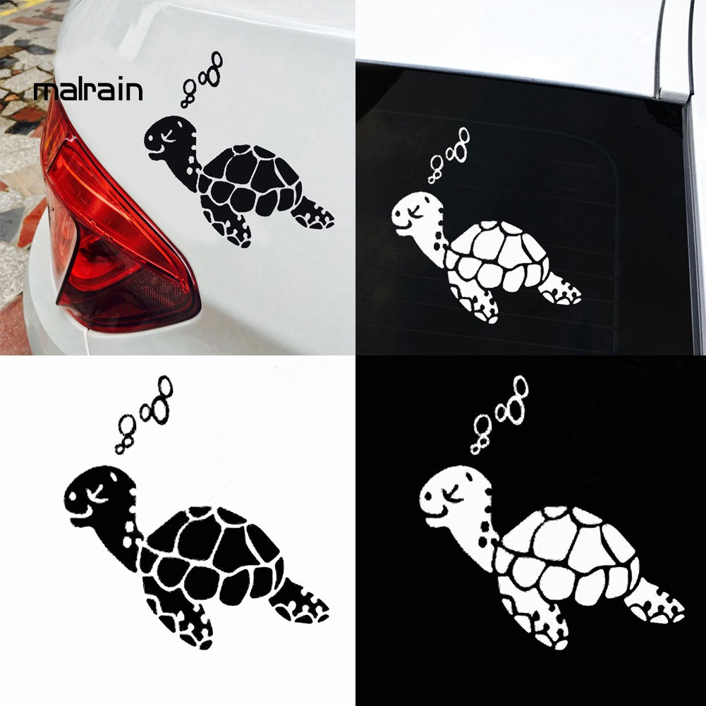 Stiker Decal Gambar Kura Kura Laut Lucu Untuk Dekorasi Laptop