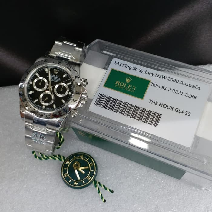 Jam Kw Super Rolex Daytona 116520 904L Arf V2 Black Dial Swiss Clone