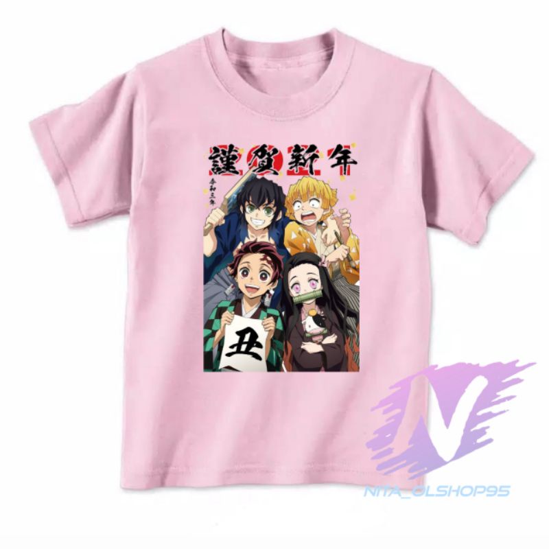 kaos demon slayer baju kaos anak anime terpopuler