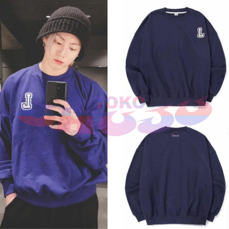 Basic Sweater BTS Jungkook style &quot; L &quot; Lamo