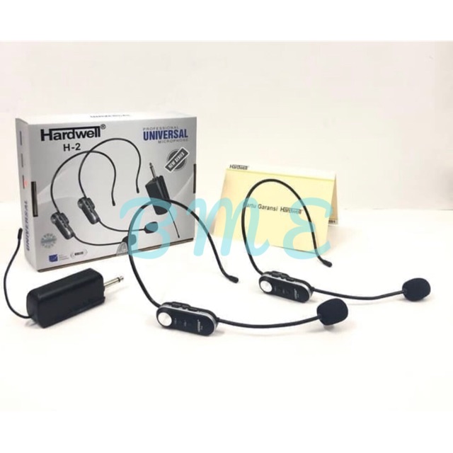 HARDWELL MICROPHONE WIRELESS H2/H 2 2MIC HEADSET GARANSI ORIGINAL