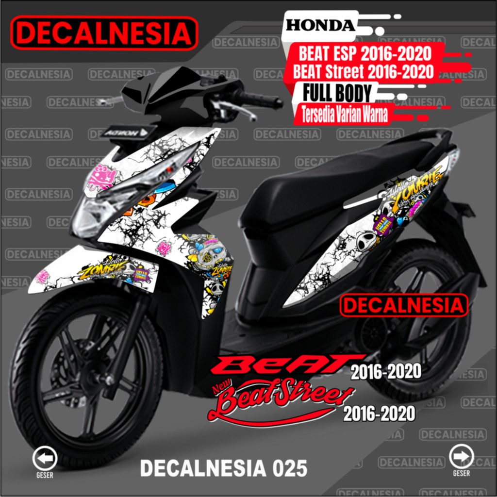 Decal Sticker Honda Beat Street Fullbody Stiker Beat ESP Racing Variasi Dekal 2017 2018 2019 2020