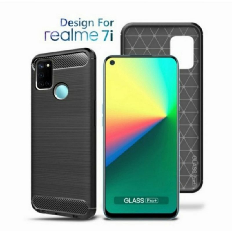 Realme 7 7i soft case silikon carbon