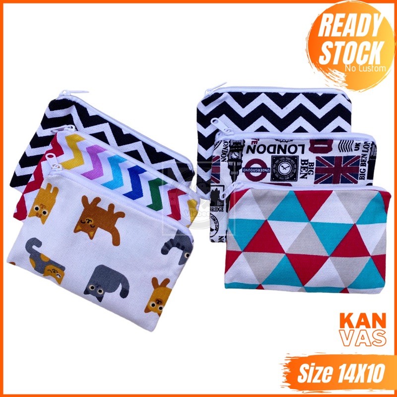 DOMPET KANVAS | DK +-  14x10. READY !!!