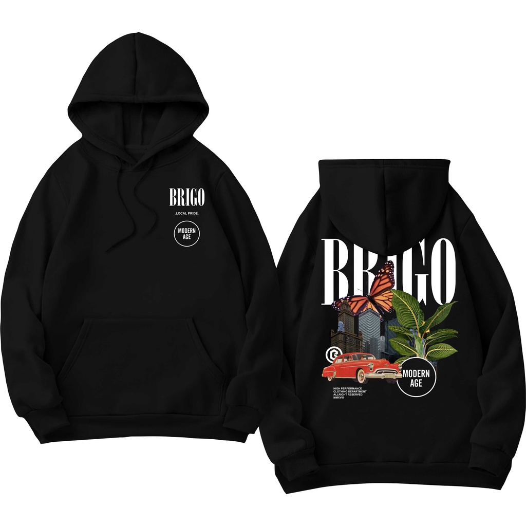 Sweater Hoodie BRIGO modern age Sablon DTF Fleece Cotton II BRIGO Jumper Hoodie modern age II M-XXL (Pria &amp; Wanita) Free stiker&amp;Gantungan Kunci