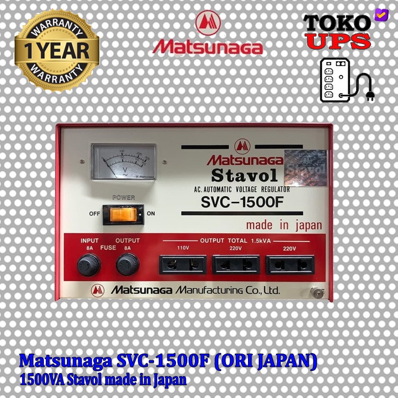 Stabilizer Matsunaga SVC1500F SVC-1500F 1500VA | ini Japan Asli yah