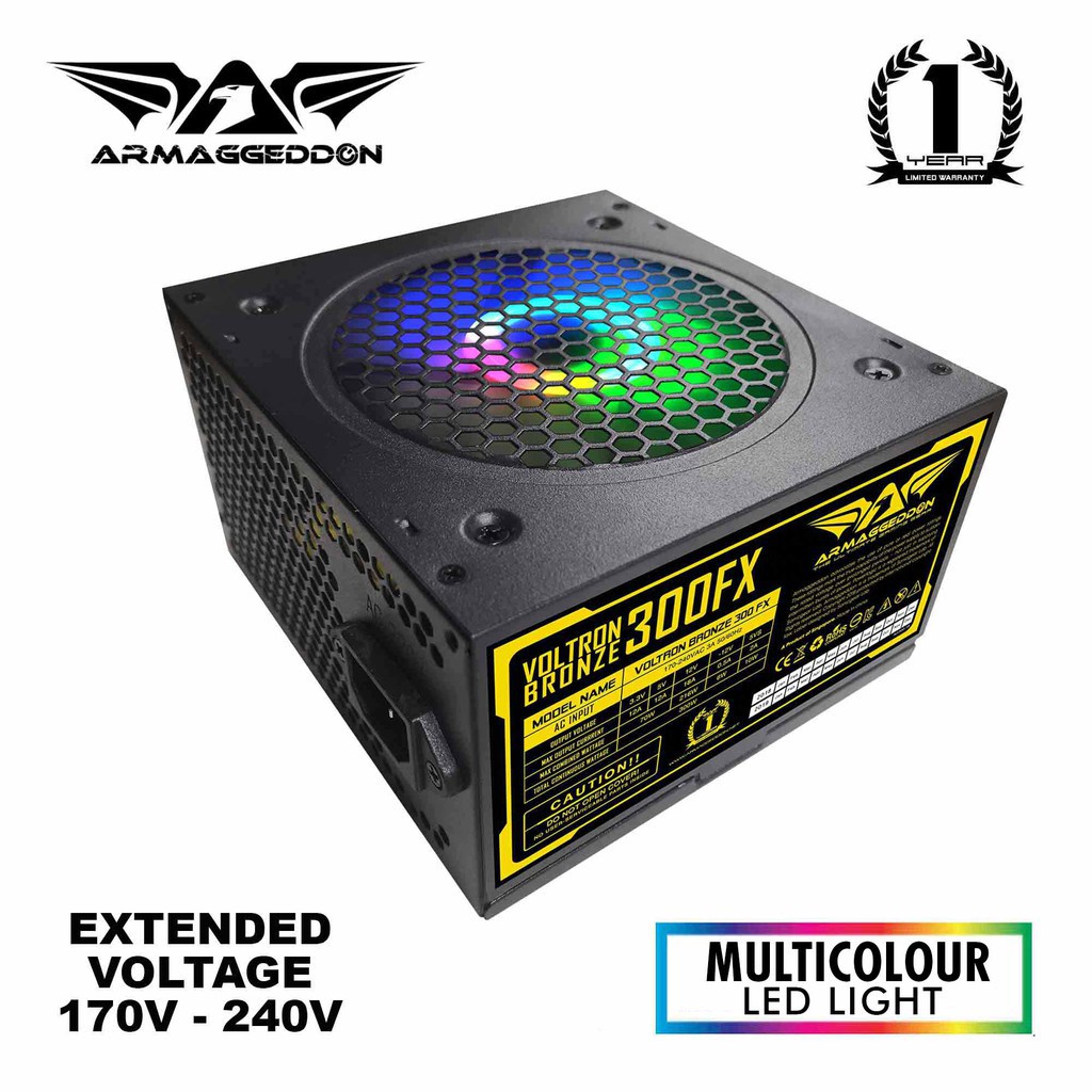 PowerSupply Armaggeddon Bronze Voltron 300FX - PSU 80+ Led RGB