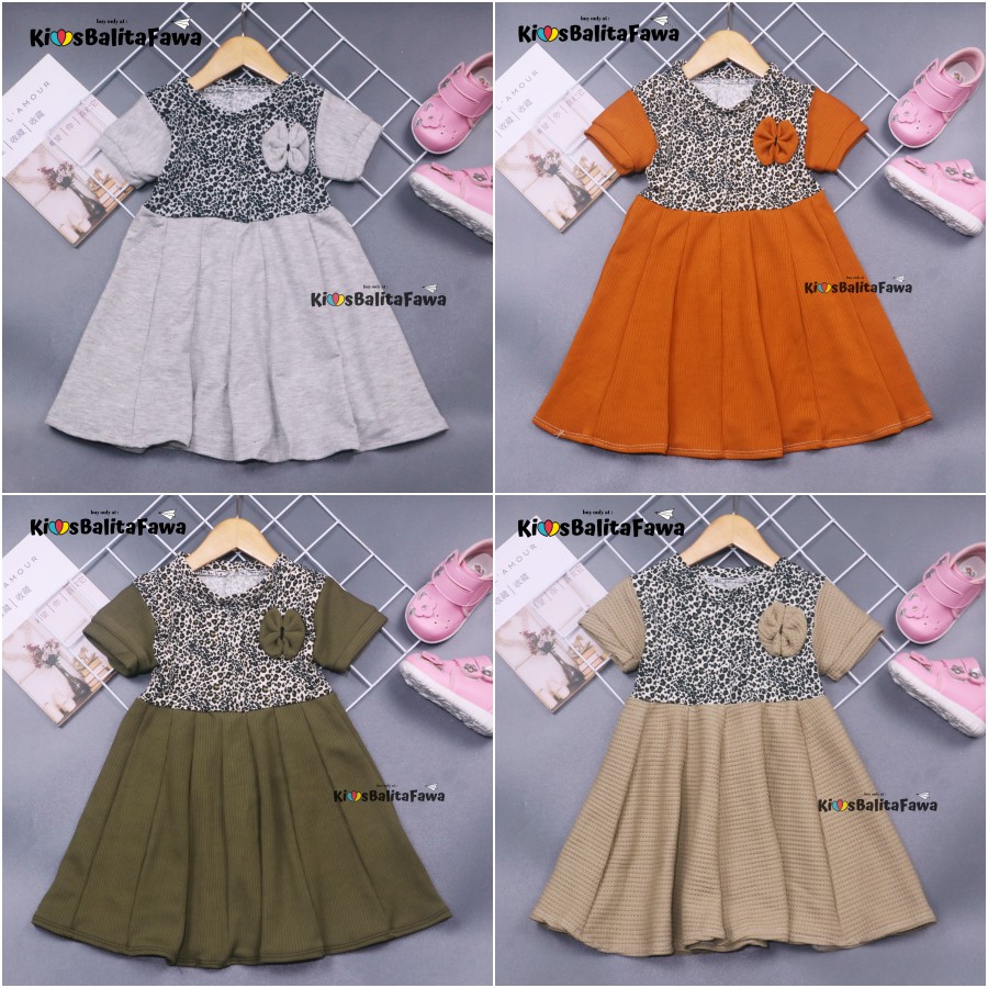 Dress Maudy uk 1-2 Tahun / Dres Balita Cewek Baju Anak Perempuan Harian Gaun Pesta Murah