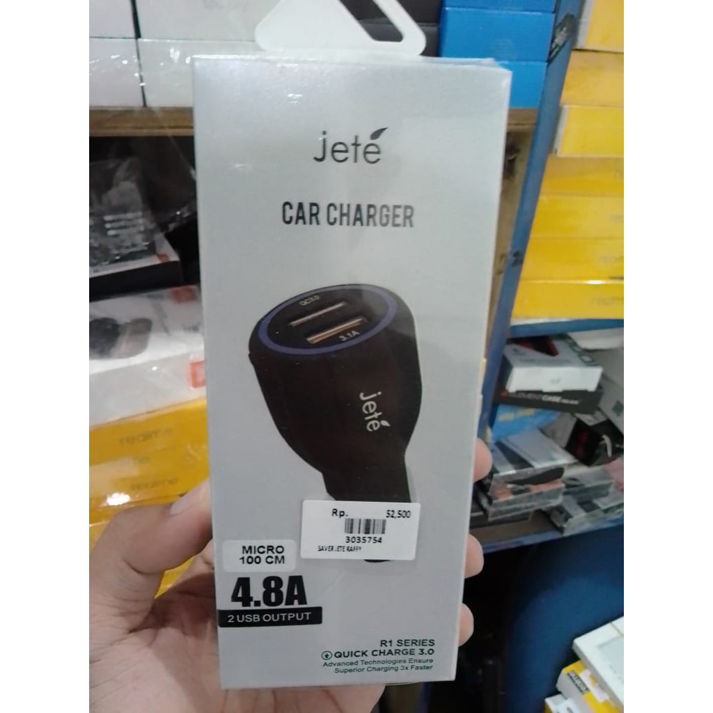 CAR ADAPTER / CAR CHARGER / CHARGER MOBIL QUICK CHARGER 3.0 JETE R1