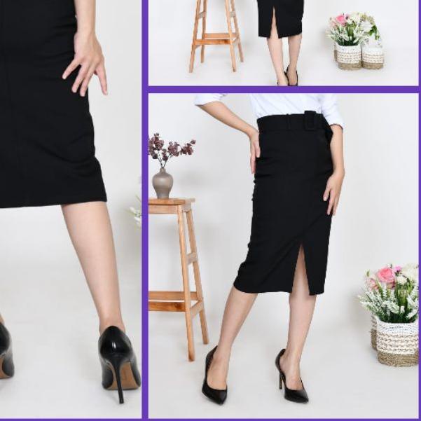 ➩ Rok Kerja Span Pendek 7 8 Androk Sepan Kantor Rok Span Rok Pendek wanita Rok Span Hitam Rok Hitam 