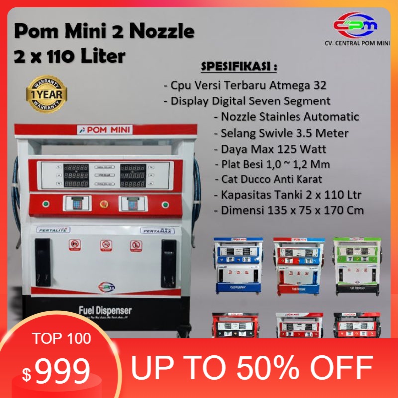 Pom Mini - Pertamini Digital 2 Nozle 2 x 110 Liter