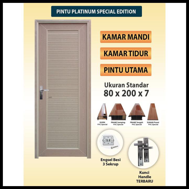 Pintu Kamar Mandi Pvc 80 X 200 Panel 2 Kotak
