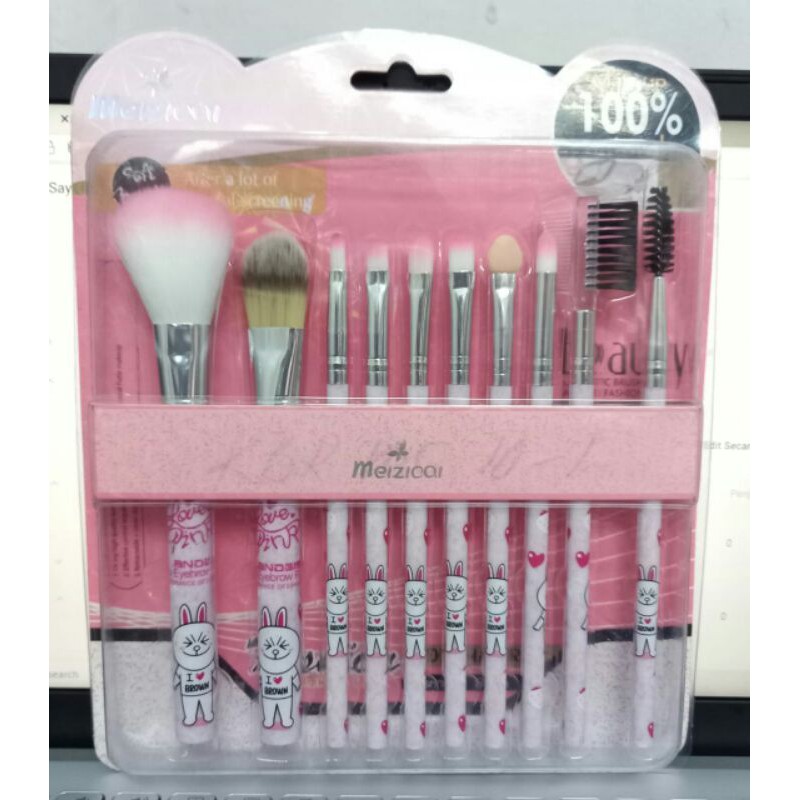 BRUSH MAKE UP 10 IN 1 PER SET KBRMC10-1