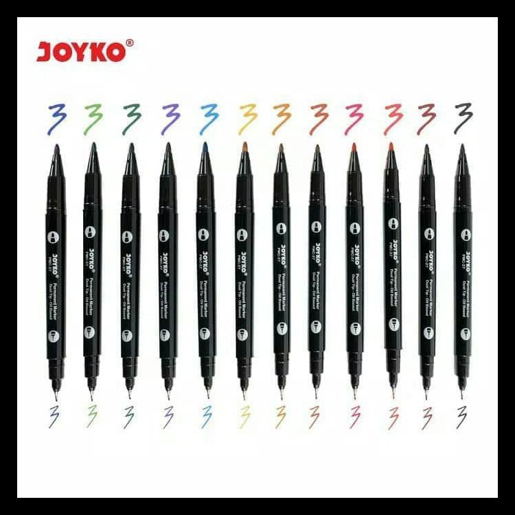 

Murmer Spidol Permanen Color Marker Joyko Pmc27 Dual Tip Barang Bagus