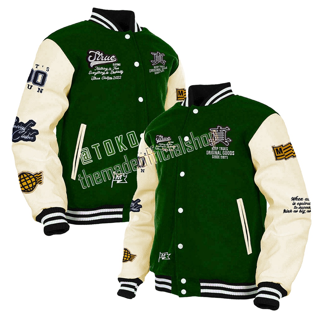 Jaket Varsity Baseball Full Bordir - Jaket Bomber Varsity Vintage - Jaket Baseball Pria New Arival - Jaket Varsity Pria jepang - Jaket Varsity Wanita Korea - Jaket Baseball Bomber varsity Motif Bordir Jahitan