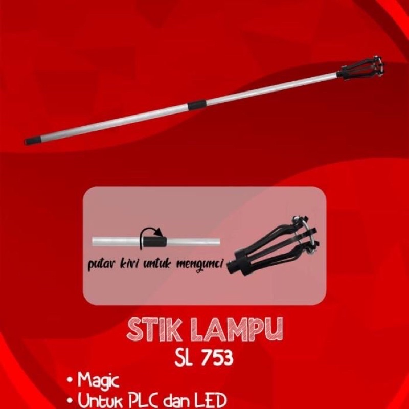 Tongkat Lampu Stik Lampu Pengganti Pemasang Lampu 8 Jari TRM / Viper 10 jari SL 753