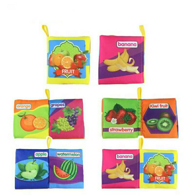 Mainan Bayi Buku Kain Edukasi 6pcs/set - Baby Toy Book set_Cerianti