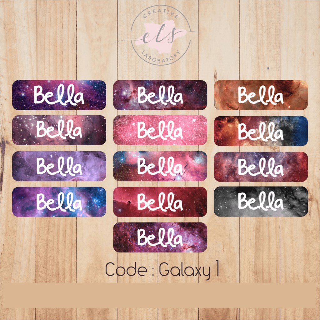 

stiker label nama custom waterproof anti air