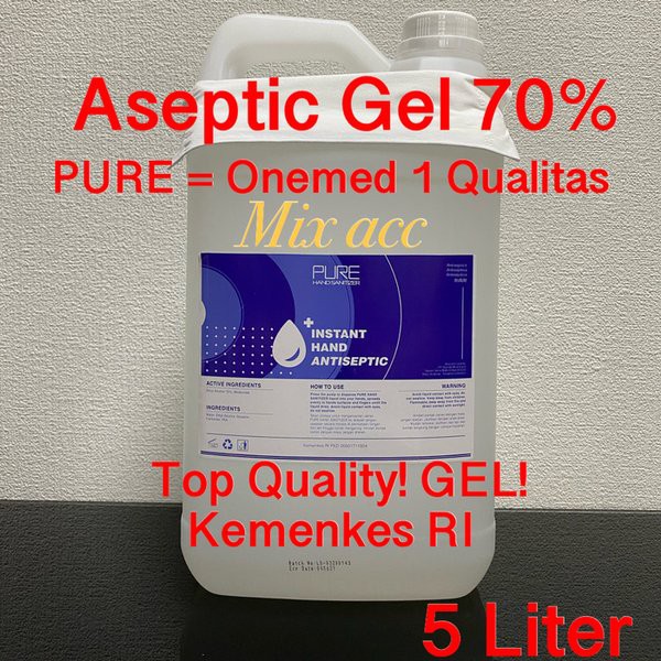 REFILL Aseptic Gel ONEMED - PURE 5 LITER Hand Sanitizer Antiseptic 5L