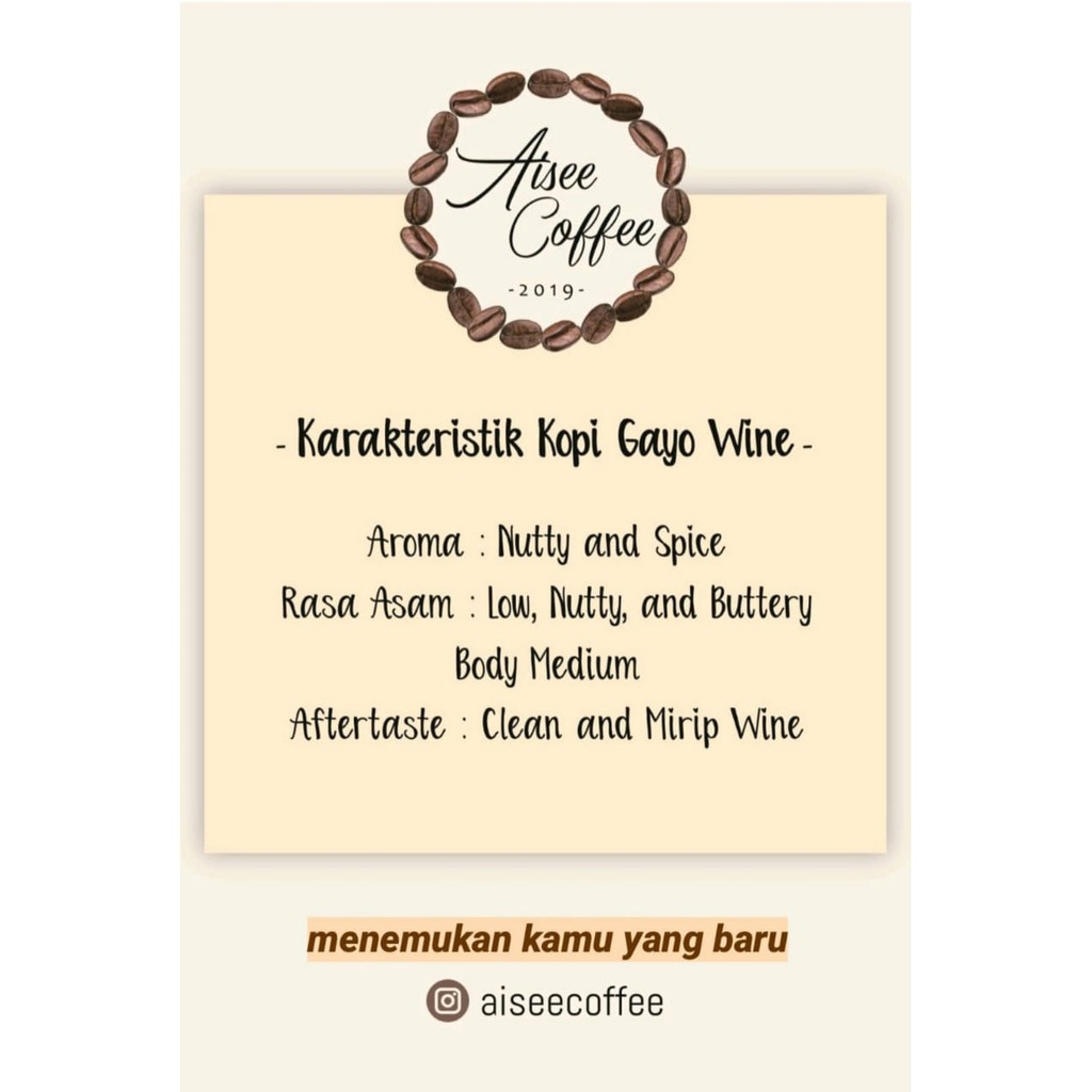 

Kopi Arabica Aceh Gayo Wine