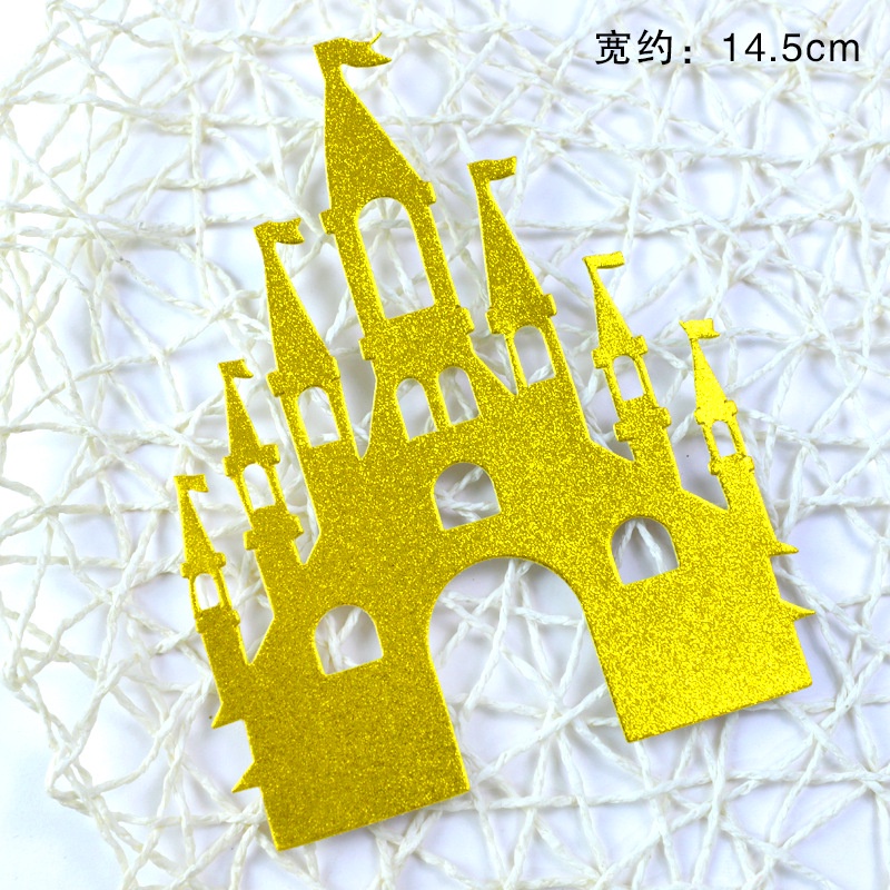 CAKE TOPPER CASTLE PRINCESS GLITER   HIASAN KUE ISTANA PRINCESS