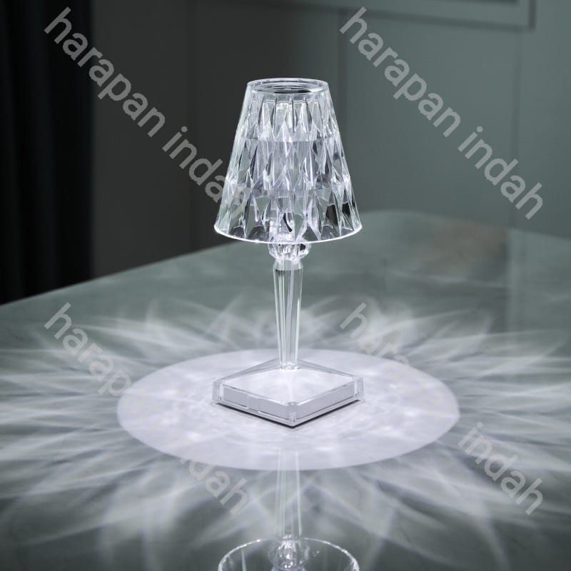 Diamond Lamp/Lampu Meja Minimalis/Lampu Tidur Meja /  touch control power bank