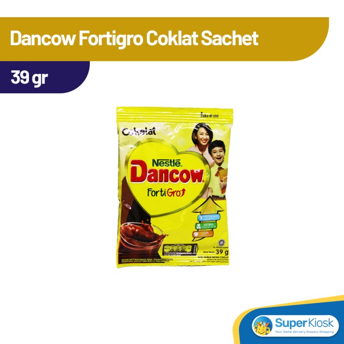 

Dancow Fortigro Coklat Sachet 39 gram