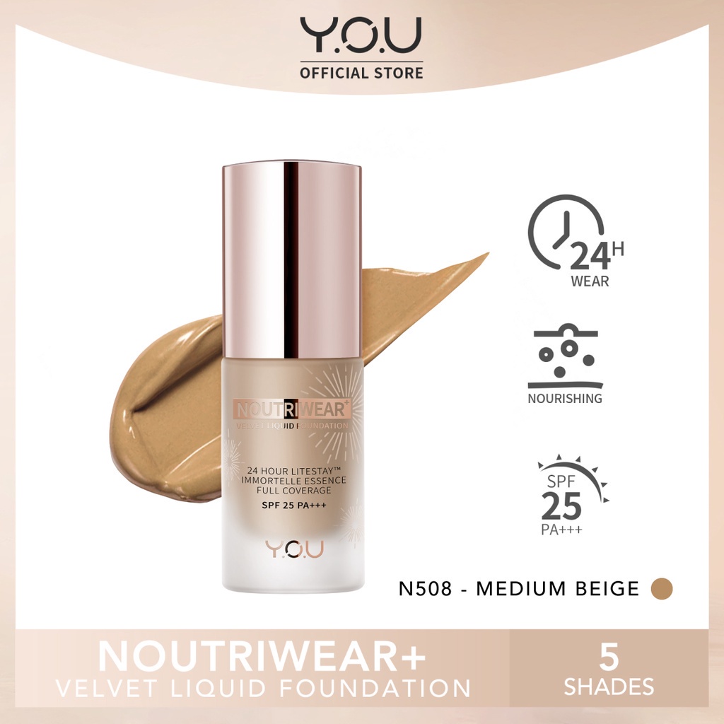 Y.O.U Noutriwear+ Velvet Liquid Foundation 20ml | YOU