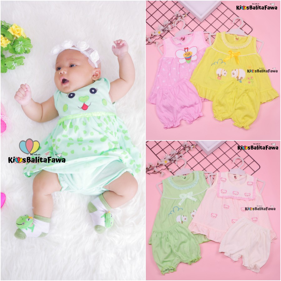 Baju Baby 0 12 Bulan Setelan Anak Bayi Perempuan Baju Bayi 0 6 Perempuan Celana Pendek New Born Shopee Indonesia