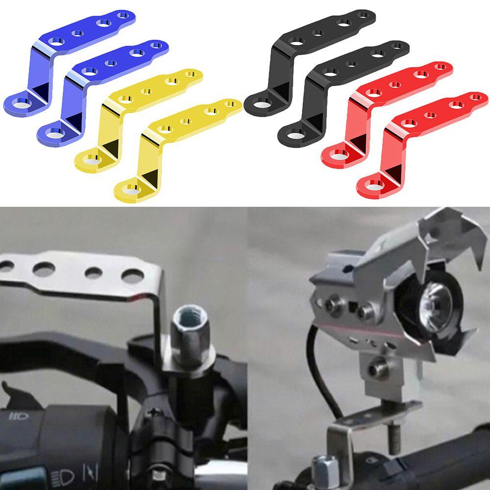 Populer 2pcs Bracket Stent Motor Penyesuaian Otomatis Braket Lampu Motor Braket Refit Racer Mounting Rak Tambahan Lampu Sorot Dudukan Lampu