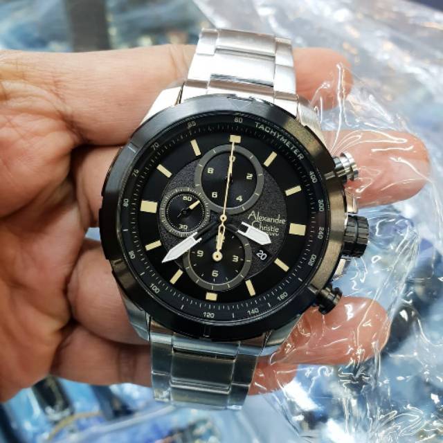 Alexandre christie original ac6508 silver black Stainless Steel