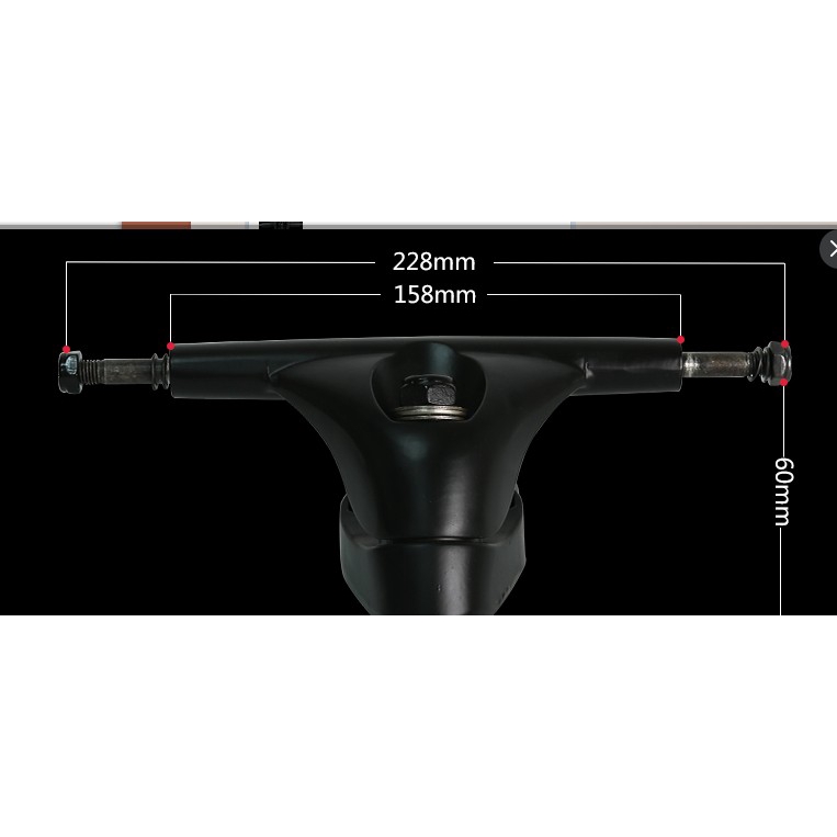 1 set 2 pcs Per Ukuran 6.25 INCH 158MM Untuk skateboard
