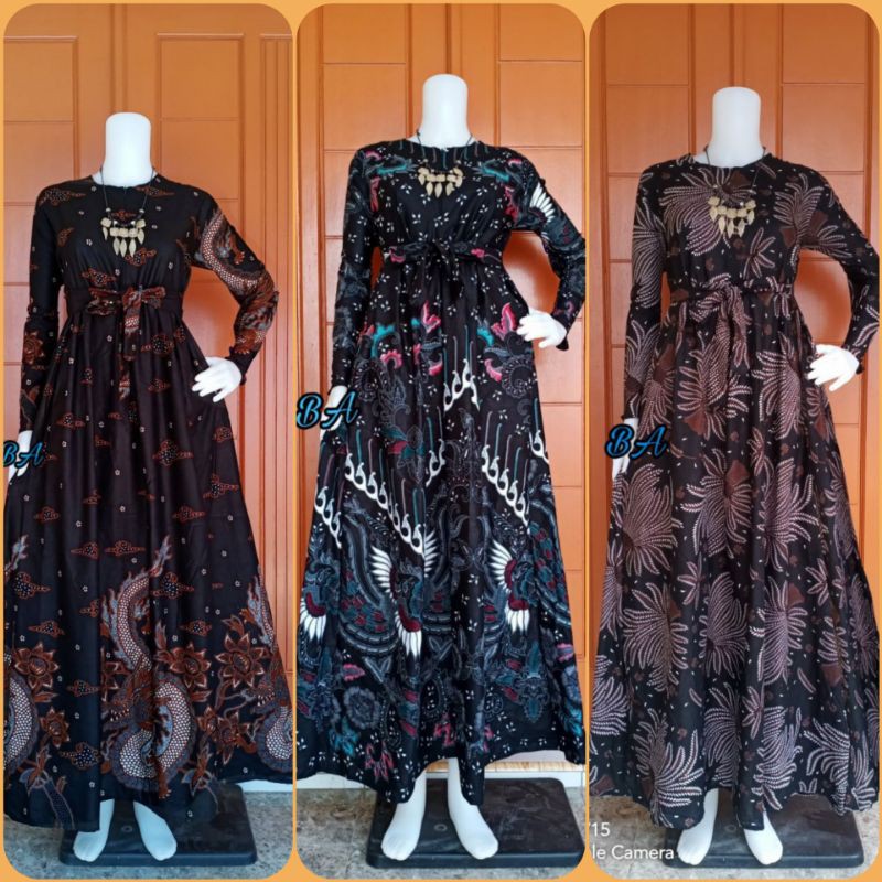 MS GAMIS BATIK SRIWEDARI MAXI BUMIL/BUSUI KATUN SOGAN ALLSIZE DAN JUMBO