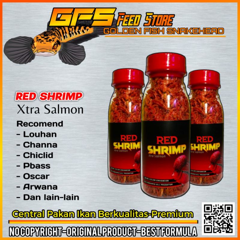 Red Shrimp Udang Kering Kemasan Botol 100 mm