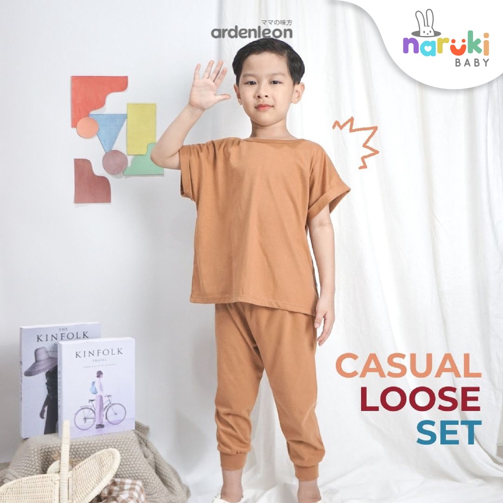 Ardenleon Casual Loose Set Kids S/M/L/XL (6mo - 4yrs) Ardenleon Baju Setelan Kasual Anak