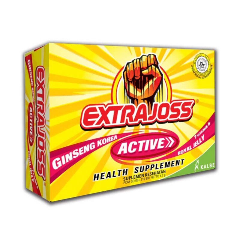 

EXTRA JOSS Active Minuman Suplemen Kesehatan sachet extrajos