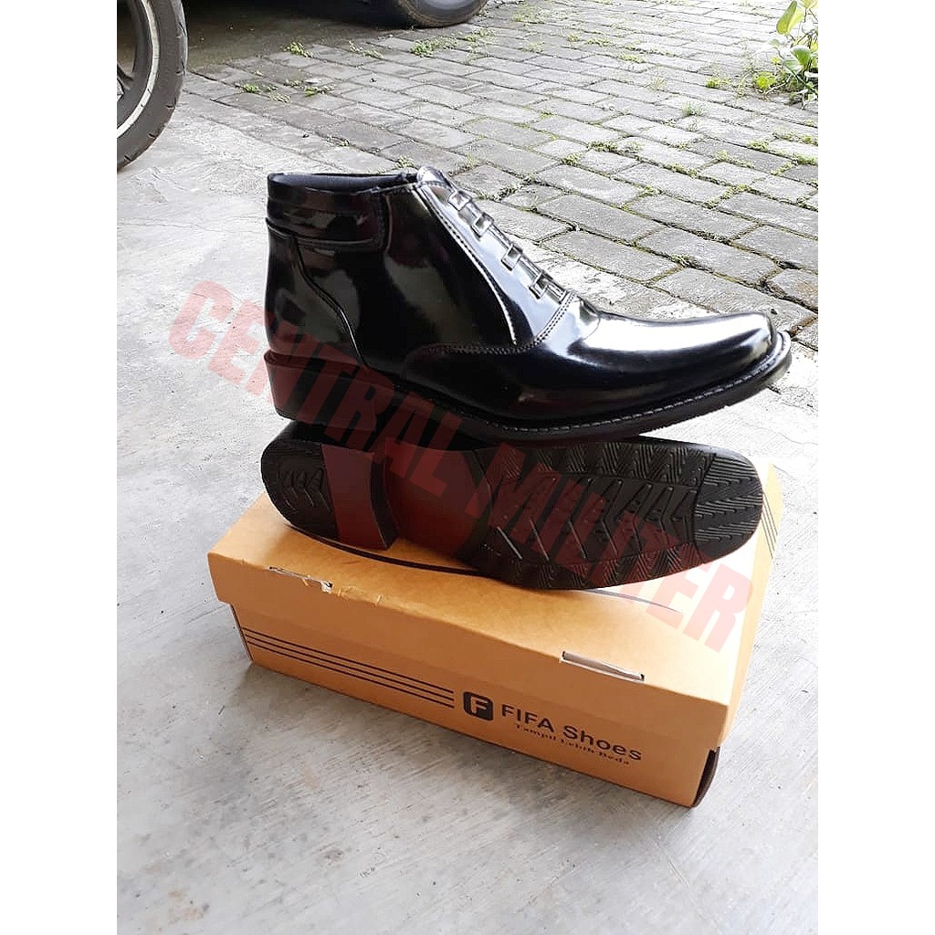 Sepatu PDH Resleting Kombinasi/ Sepatu Kantor/ Sepatu Formal/ Sepatu Resleting/ Sepatu Kilap