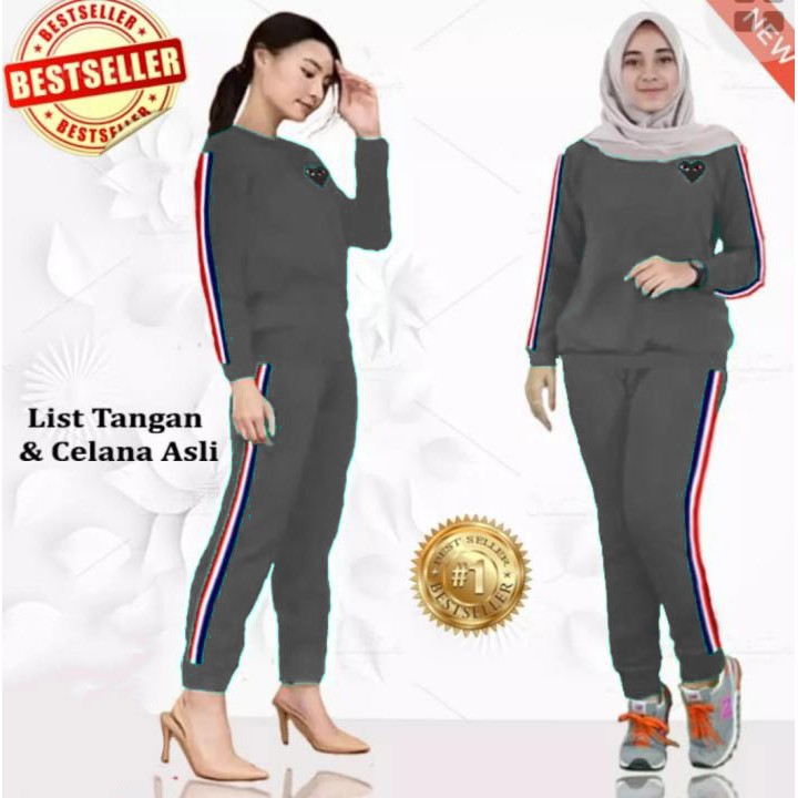 LVB Setelan Training Wanita PLAYGIRL / Track Suit Wanita / Setelan Olahraga Wanita  Uk.L-XL-XXL-3XL