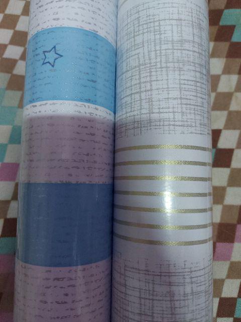 Wallpaper Stiker Salur Gold Abu 45cm X 10m Best Quality