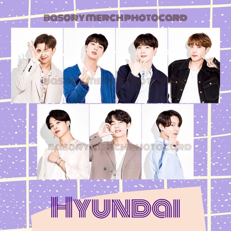 [READY STOCK] BTS PHOTOCARD 7PCS HYUNDAI KPOP