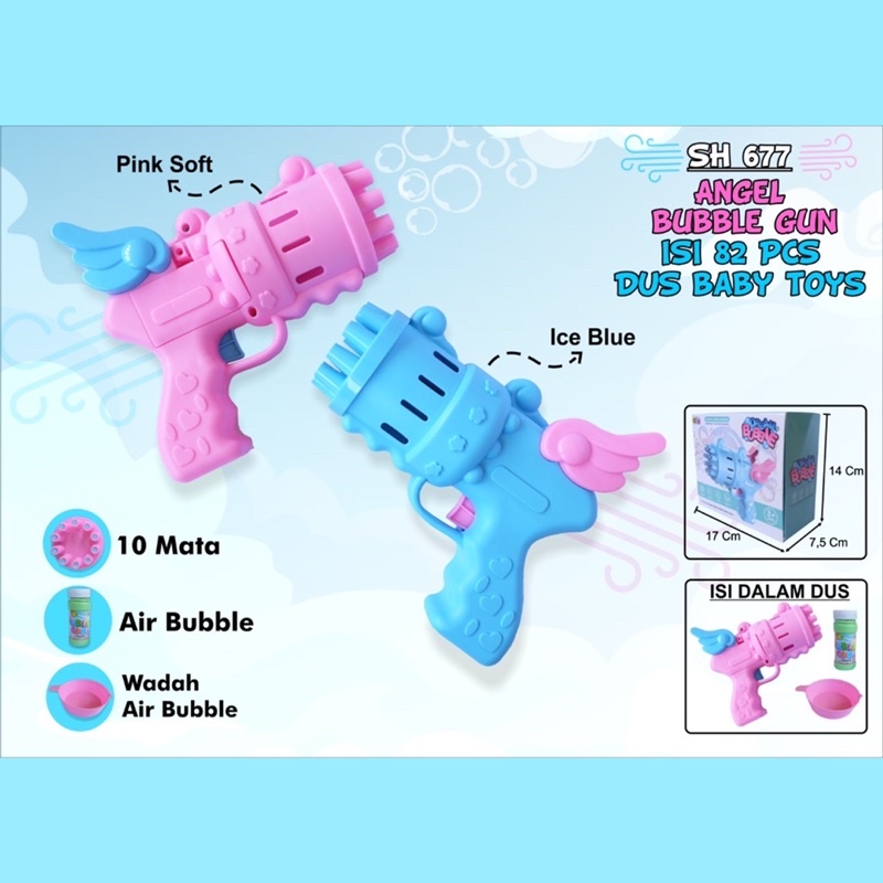 BUBBLE GUN/mainan gelembung/balon/bubble/pistol bubble/elektrik