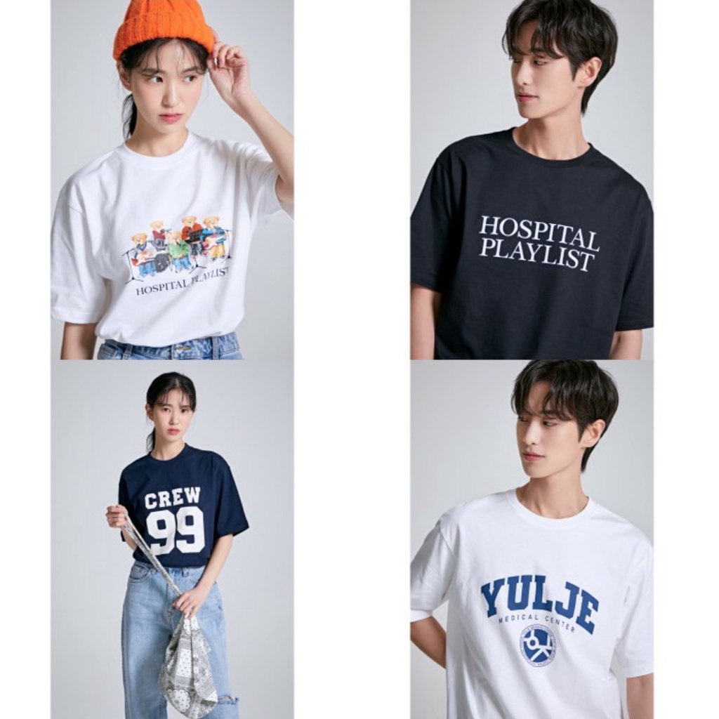 TSHIRT DRAKOR HOSPITAL PLAYLIST BAJU KAOS ATASAN YULJE KDRAMA KPOP CREW99 SPAO