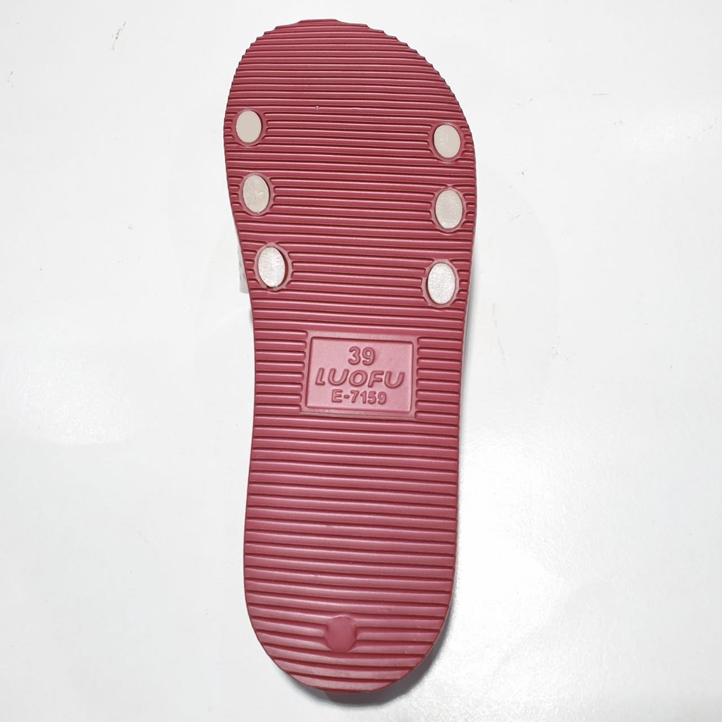 jelly sandal wanita slop luofu karet import E7159B08KS