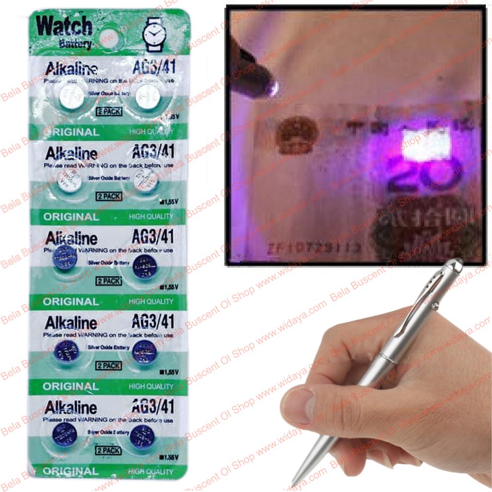 

Pulpen Tulisan Rahasia Tinta Tak Terlihat Pena Spy Invisible Ink Pen Read With UV Light for Read