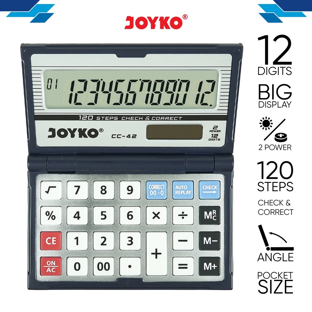 

Calculator Kalkulator Joyko CC-42 12 Digits Check Correct