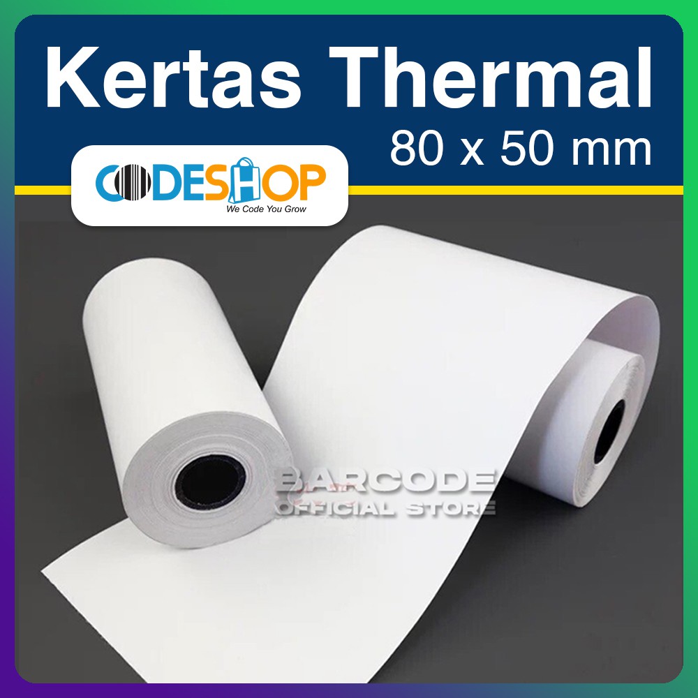 

Kertas Thermal Supplies Printer Bluetooth Ukuran 80 x 50 / 80x50 mm