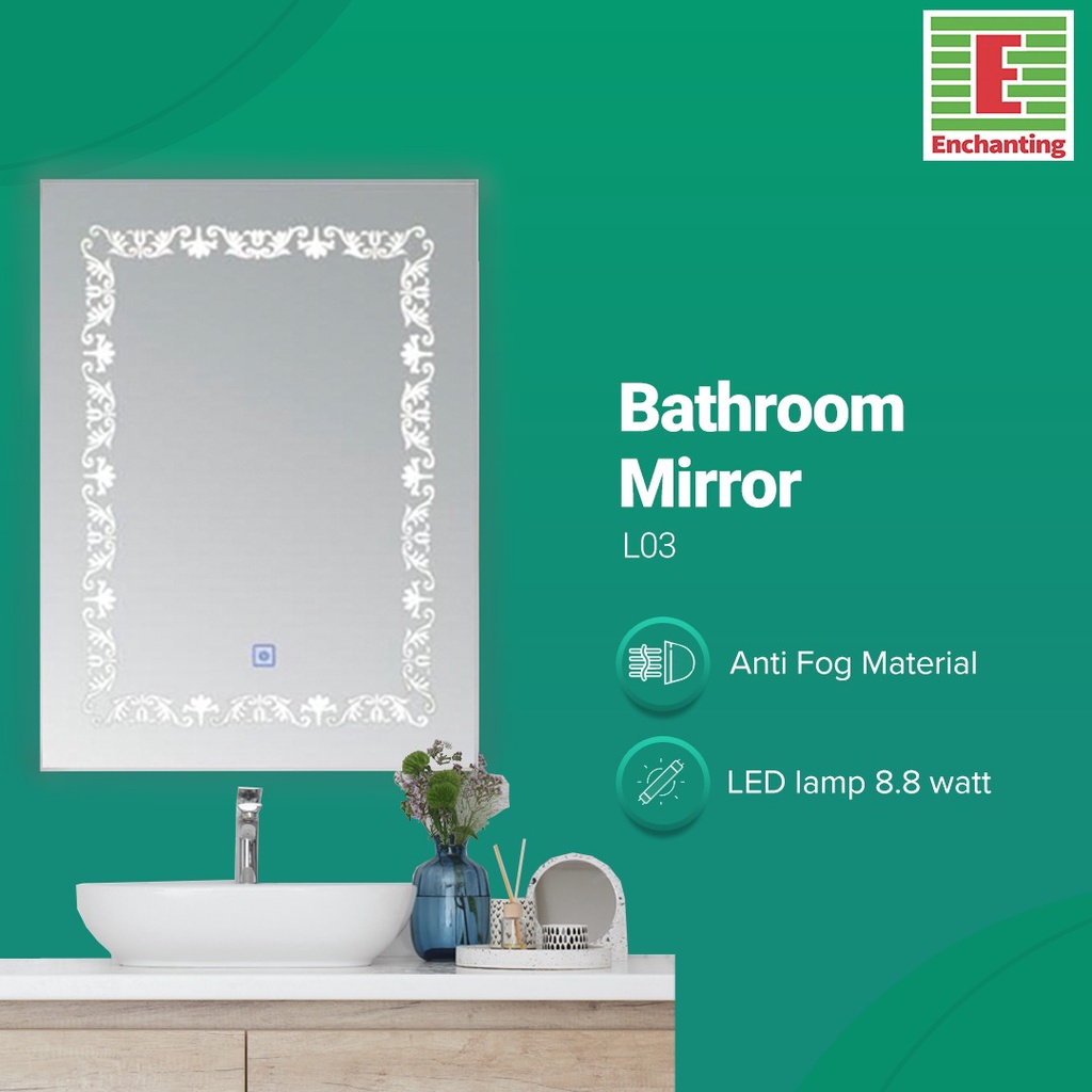 Mirror / Cermin / Kaca LED Kamar Mandi Europe Enchanting L03